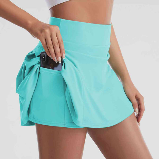 Wide Waistband Sports Skort